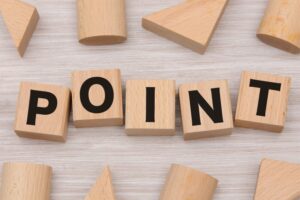 POINTと書かれた積み木